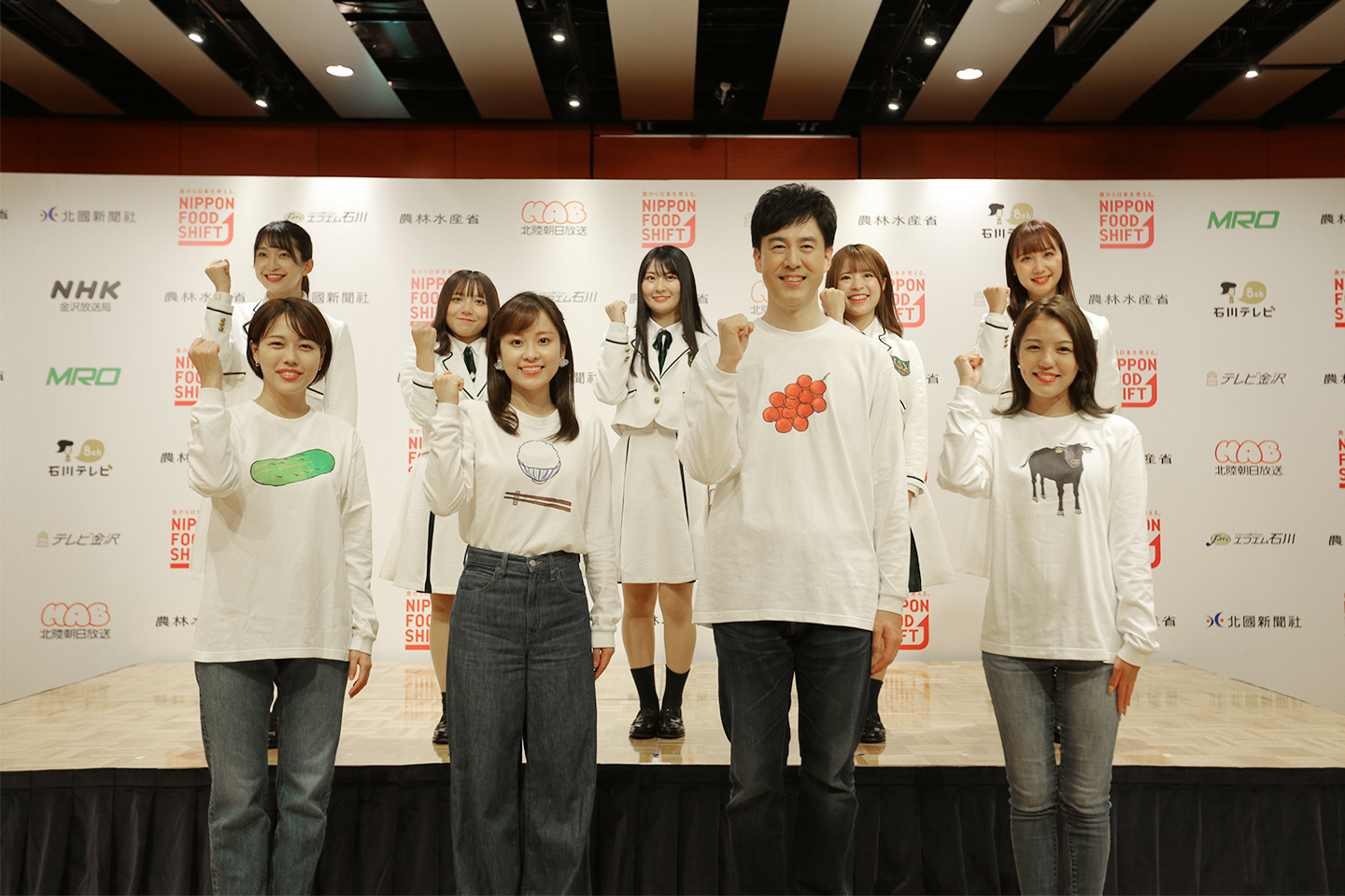 県内テレビ局のアナウンサー・キャスターとほくりくアイドル部